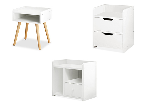 Bedside Table Range - Three Styles Available & Option for Two